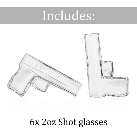 Pistol Whiskey Gun Decanter & Shot Glasses Set - Picture 4 of 6